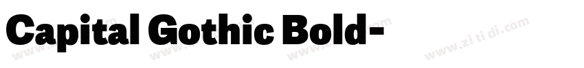 Capital Gothic Bold字体转换